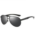 Classic Metal Double Bridge Aviator Sunglasses Wholesale Custom Logo_Black/Grey