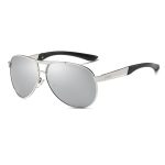 Classic Metal Double Bridge Aviator Sunglasses Wholesale Custom Logo_Silver/ Silver Mirror