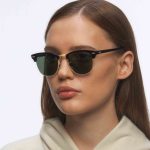 Classic Retro Square Browline Polarized Sunglasses with Metal Rivets - Image 4