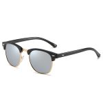 Classic Retro Square Browline Polarized Sunglasses with Metal Rivets - Image 18