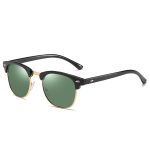 Classic Retro Square Browline Polarized Sunglasses with Metal Rivets - Image 20