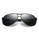 Classic Metal Double Bridge Aviator Sunglasses Wholesale Custom Logo_Black/Grey