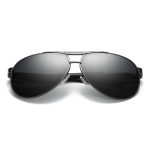 Classic Metal Double Bridge Aviator Sunglasses Wholesale Custom Logo_Gun/Grey