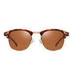 Classic Retro Square Browline Polarized Sunglasses with Metal Rivets - Image 23