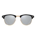Classic Retro Square Browline Polarized Sunglasses with Metal Rivets - Image 19