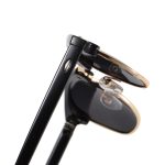 Classic Retro Square Browline Polarized Sunglasses with Metal Rivets - Image 7